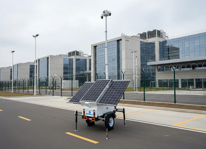 Data Center AI Mobile Camera Surveillance Security Trailers