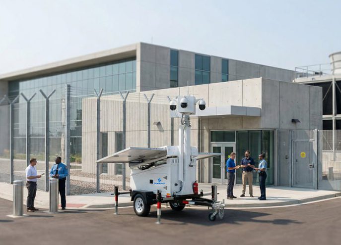 Data Center AI Mobile Camera Surveillance Security Trailers