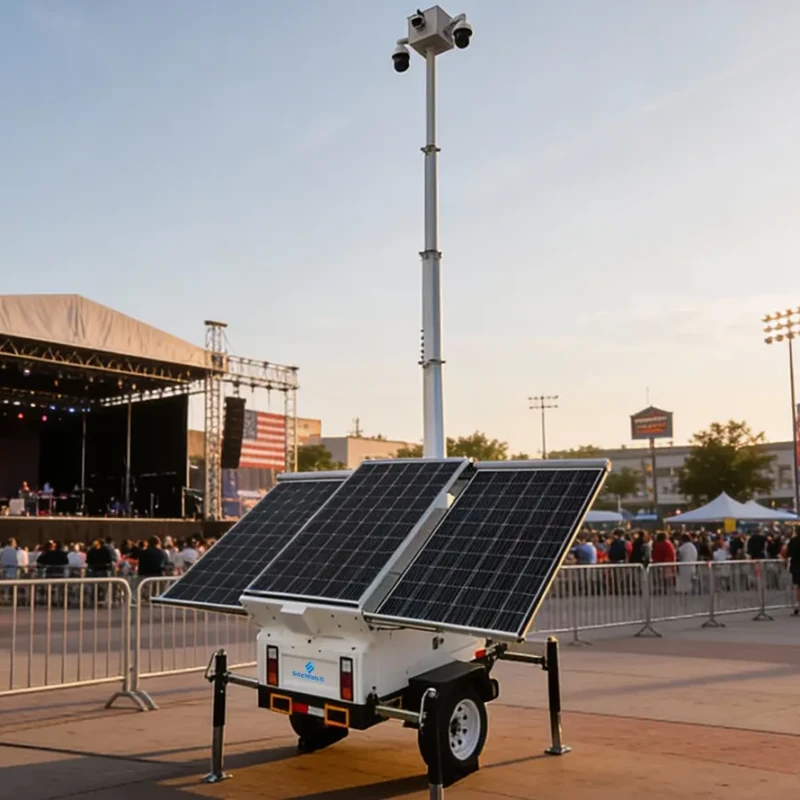 Special events security by SiteWatch AI Mobile Camera Surveillance Trailers