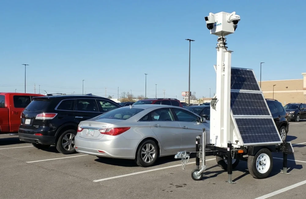 SiteWatch AI Mobile Camera Surveillance Trailers For Parking Lot
