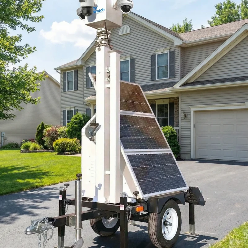 SiteWatch AI Mobile Camera Surveillance Trailers For Housing