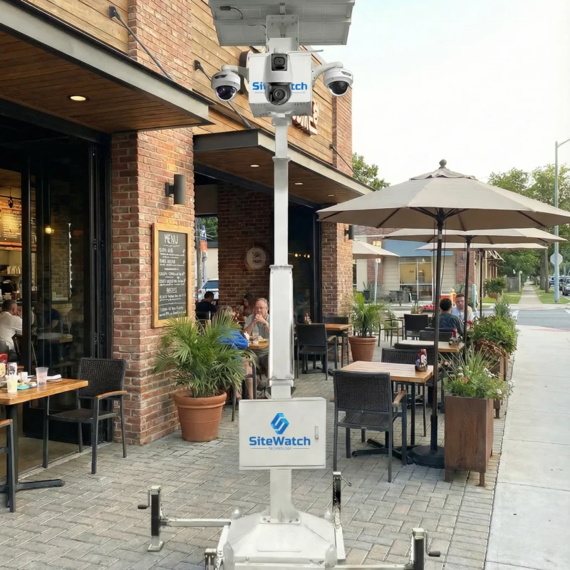 SiteWatch AI Mobile Camera Surveillance Trailers Commercial Sector