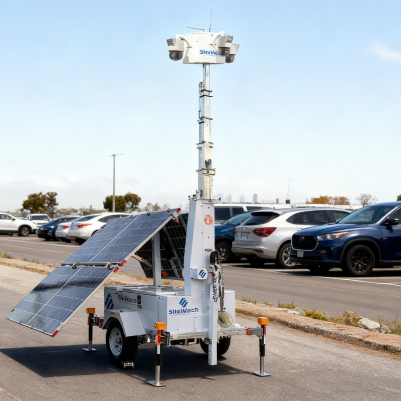 Mobile Solar Security Units for Parking Lot
